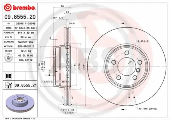 Brake Disc (09.8555.21)