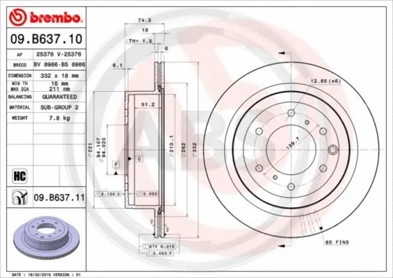 Brake Disc (09.B637.11)