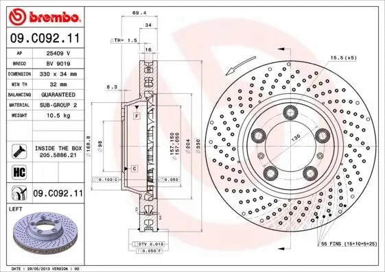 Brake Disc (09.C092.11)