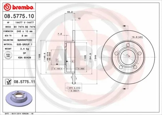 Brake Disc (08.5775.11)