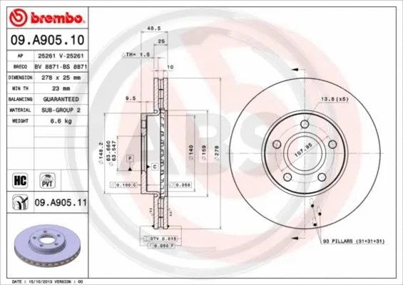 Brake Disc (09.A905.11)