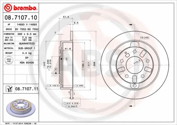 Brake Disc (08.7107.11)