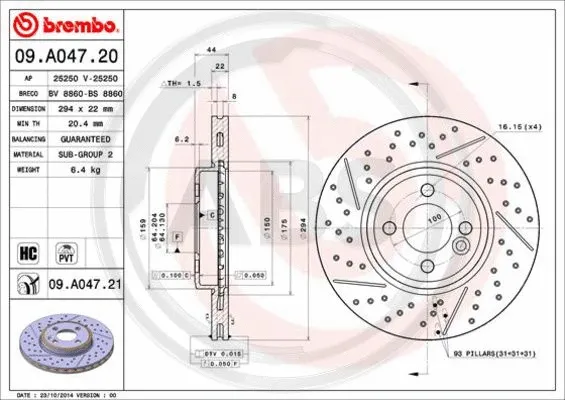 Brake Disc (09.A047.21)