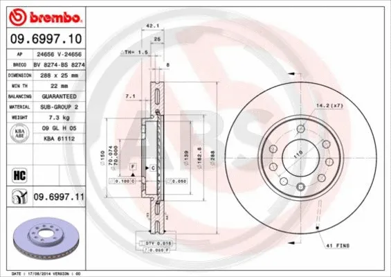 Brake Disc (09.6997.11)
