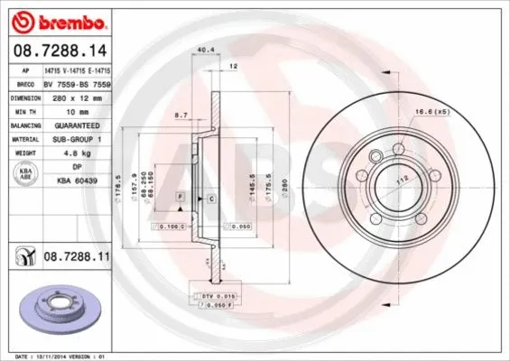 Brake Disc (08.7288.11)
