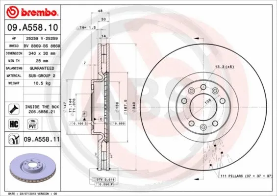Brake Disc (09.A558.11)