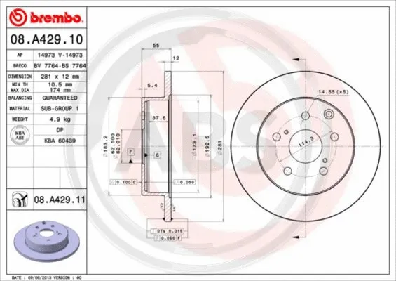 Brake Disc (08.A429.11)
