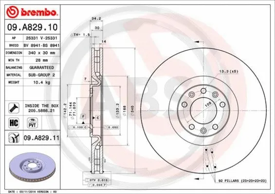 Brake Disc (09.A829.11)