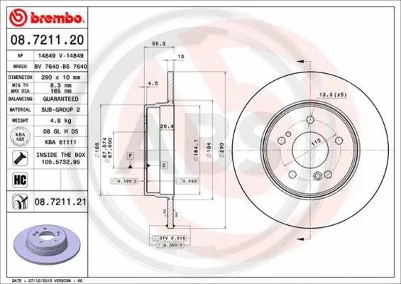 Brake Disc (08.7211.21)