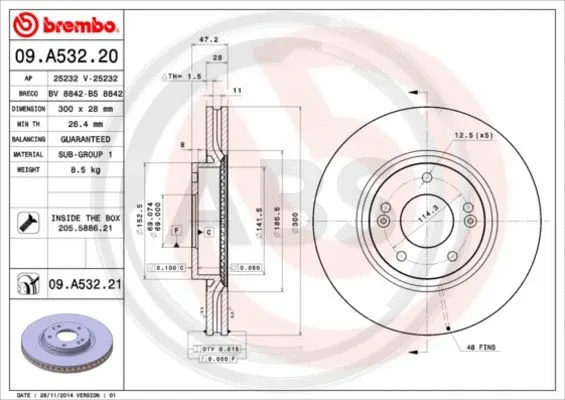 Brake Disc (09.A532.21)