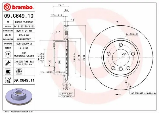 Brake Disc (09.C649.11)