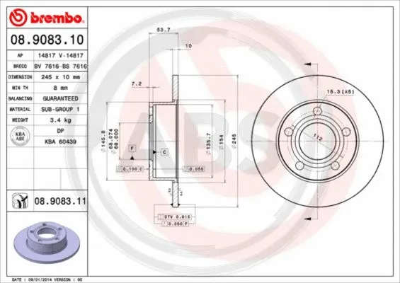 Brake Disc (08.9083.11)