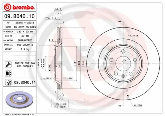 Brake Disc (09.B040.11)