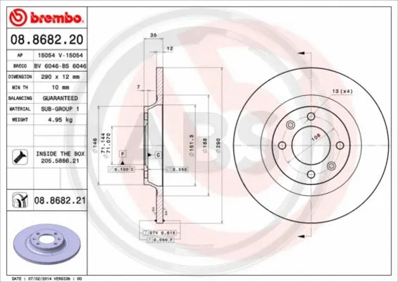 Brake Disc (08.8682.21)