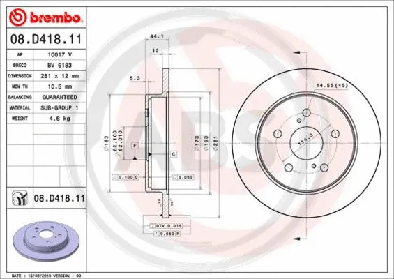 Brake Disc (08.D418.11)
