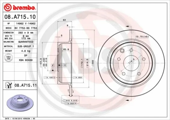 Brake Disc (08.A715.11)