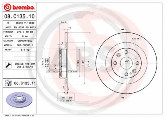 Brake Disc (08.C135.11)