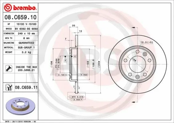 Brake Disc (08.C659.11)