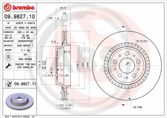 Brake Disc (09.9827.11)