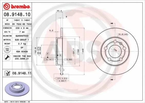 Brake Disc (08.9148.11)