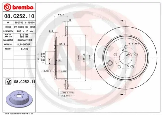 Brake Disc (08.C252.11)