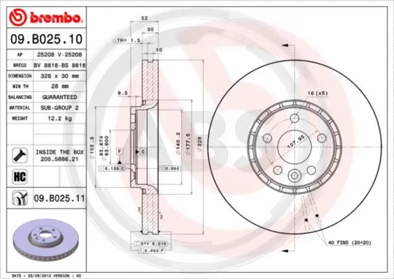 Brake Disc (09.B025.11)