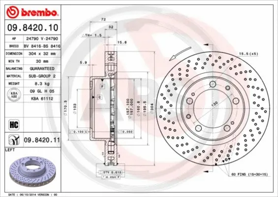 Brake Disc (09.8420.11)