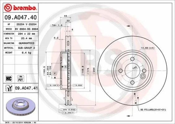 Brake Disc (09.A047.41)