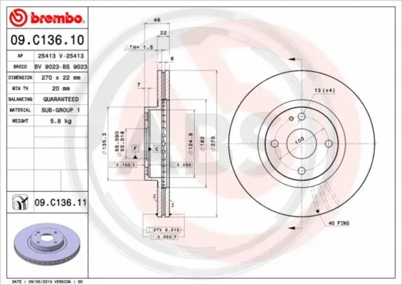 Brake Disc (09.C136.11)