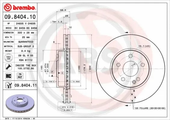 Brake Disc (09.8404.11)