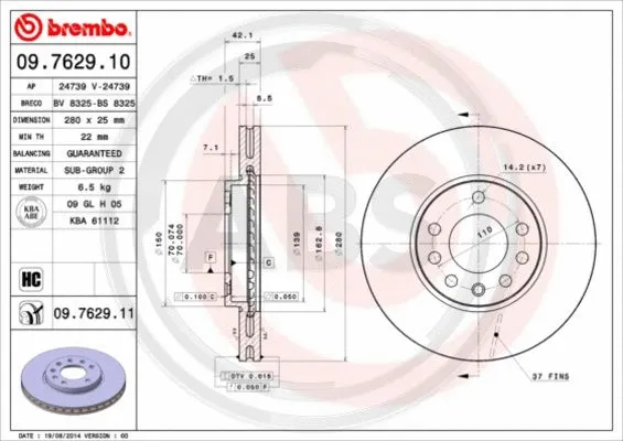 Brake Disc (09.7629.11)