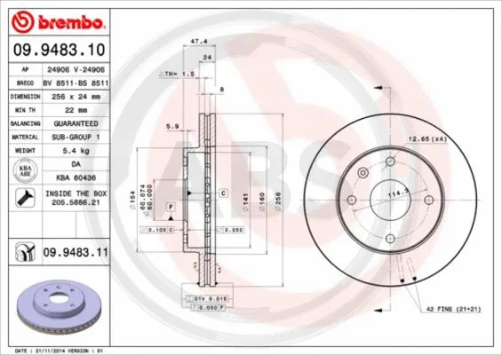 Brake Disc (09.9483.11)