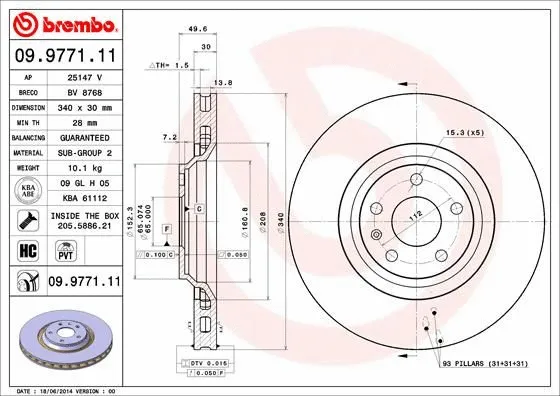 Brake Disc (09.9771.11)
