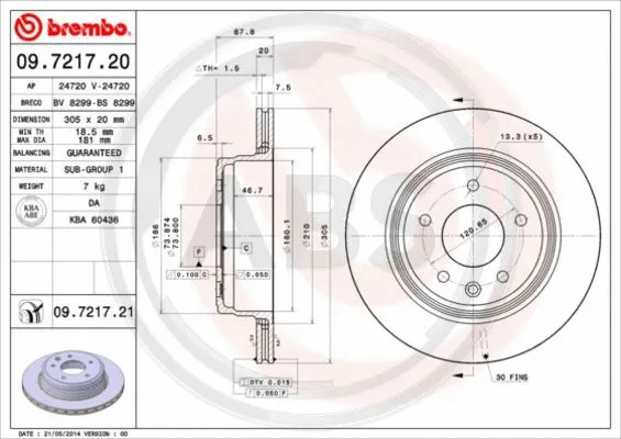 Brake Disc (09.7217.21)