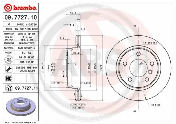 Brake Disc (09.7727.11)
