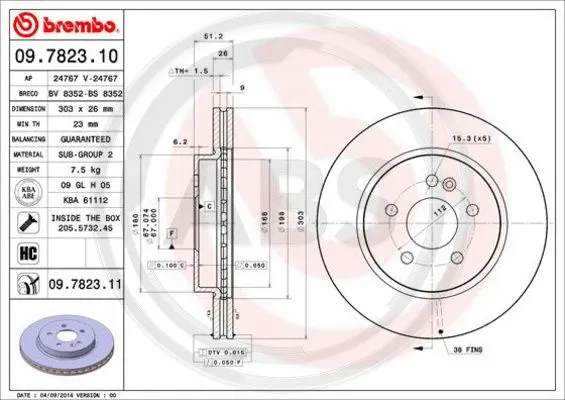 Brake Disc (09.7823.11)