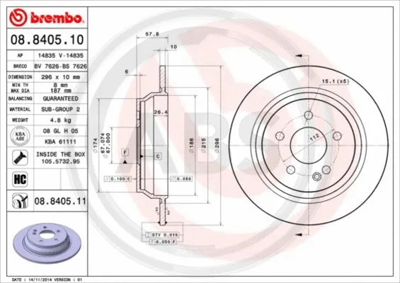 Brake Disc (08.8405.11)