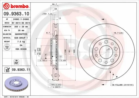 Brake Disc (09.9363.11)