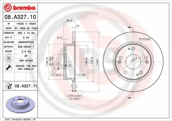 Brake Disc (08.A327.11)