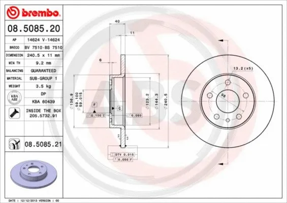 Brake Disc (08.5085.21)