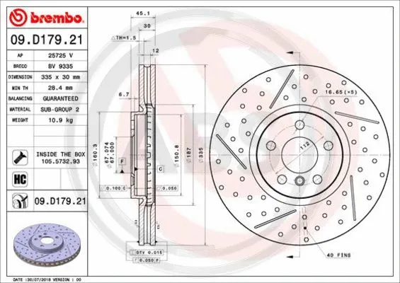 Brake Disc (09.D179.21)