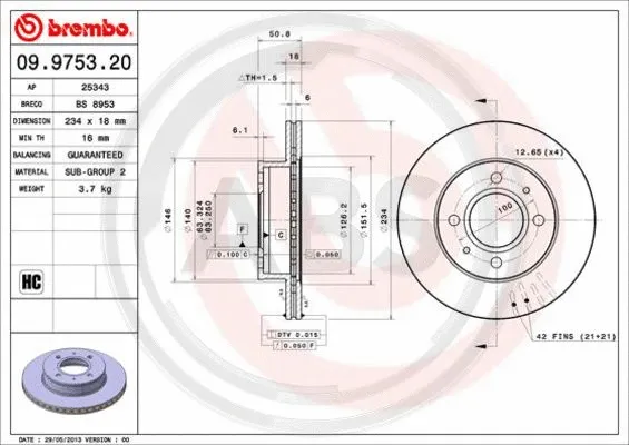 Brake Disc (09.9753.21)