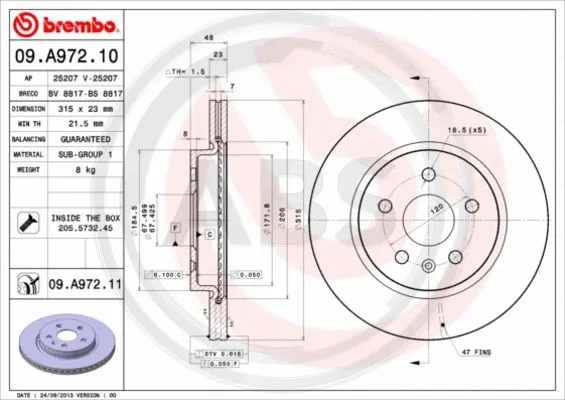 Brake Disc (09.A972.11)