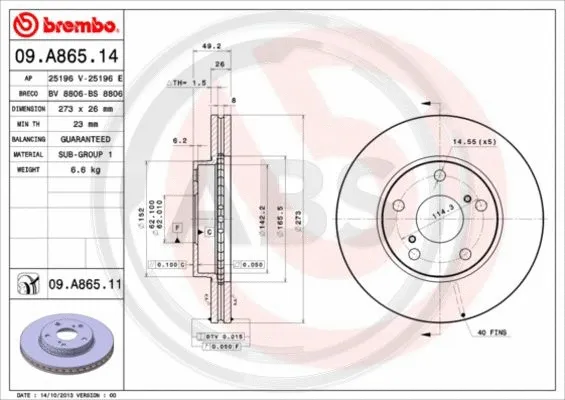 Brake Disc (09.A865.11)