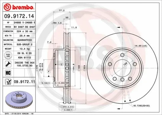 Brake Disc (09.9172.11)