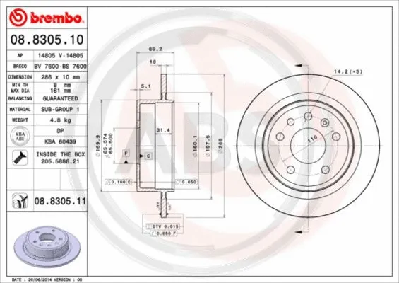 Brake Disc (08.8305.11)