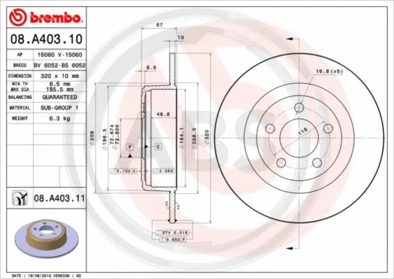 Brake Disc (08.A403.11)