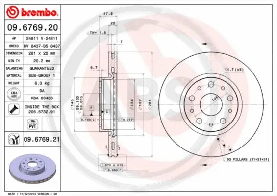 Brake Disc (09.6769.21)