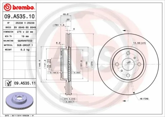 Brake Disc (09.A535.11)