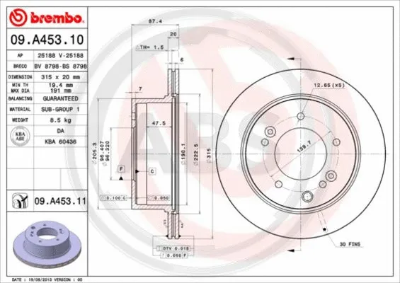 Brake Disc (09.A453.11)